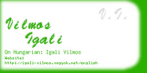 vilmos igali business card